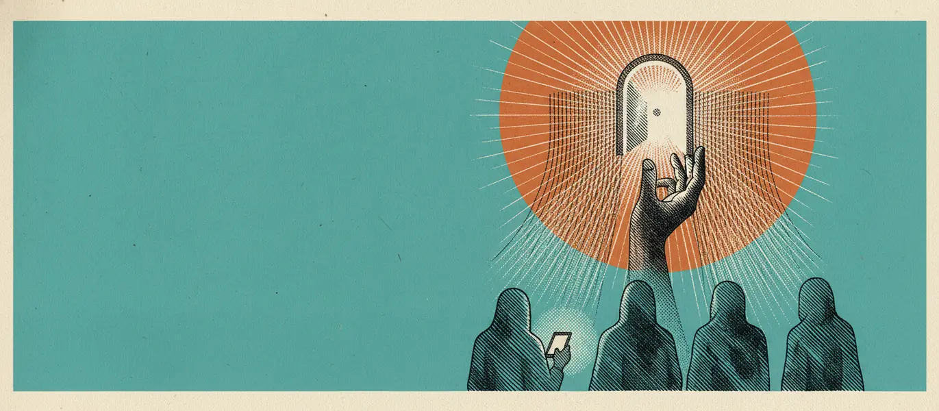 Ilustracao editorial da coluna: O sinal aberto e a política do visível