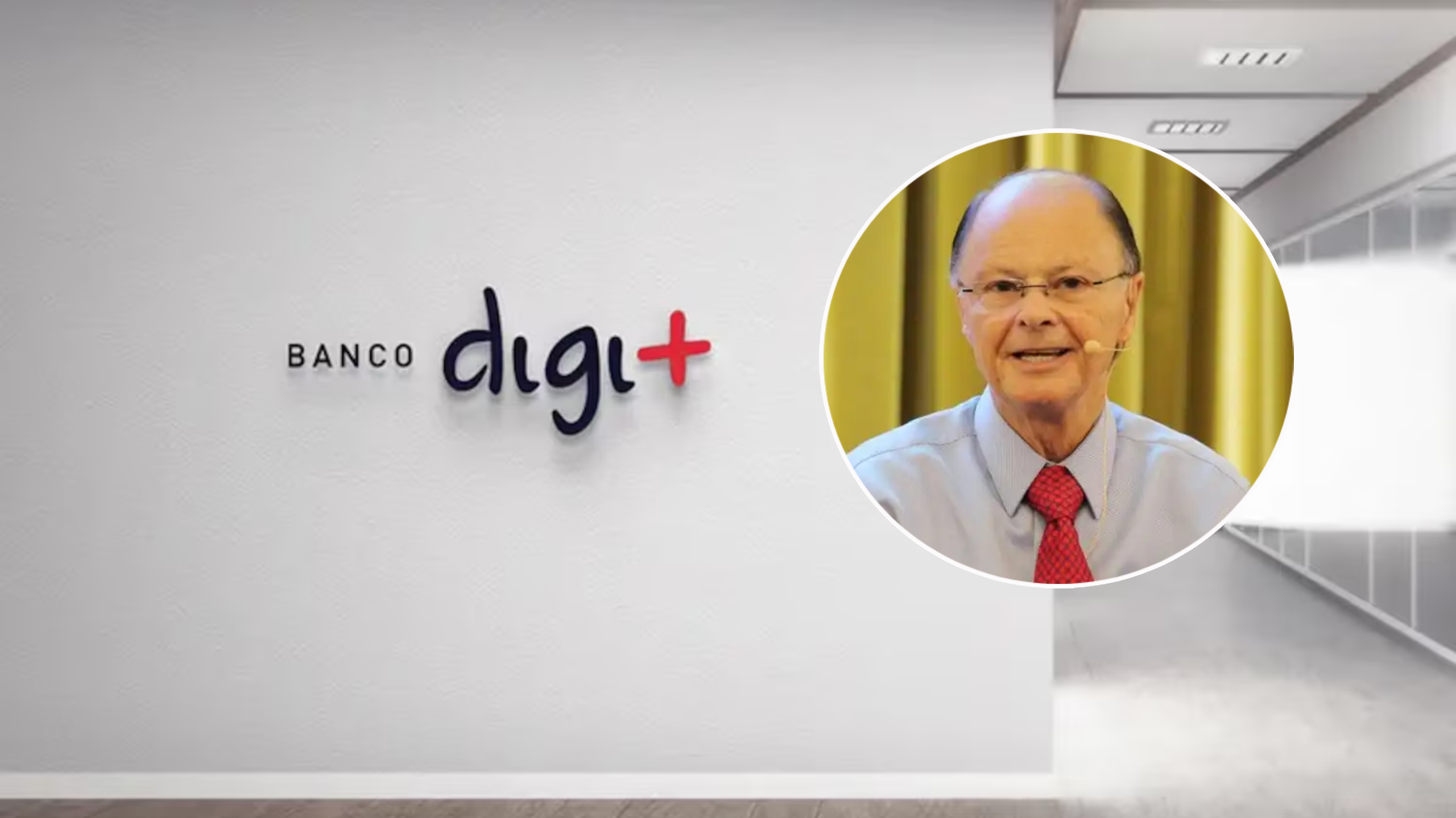 Logotipo do Banco Digimais sobreposto a gráficos financeiros em queda, representando investimento em títulos de baixo valor vinculados ao grupo Record de Edir Macedo