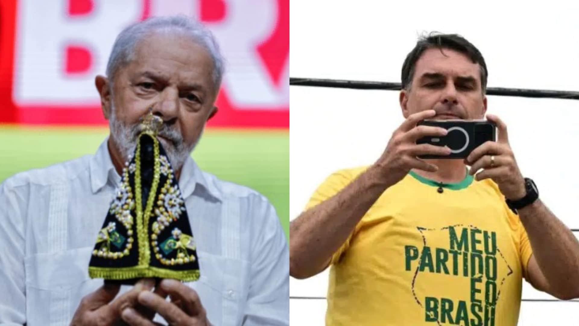 Gráfico ilustrativo de pesquisa eleitoral mostrando Flávio Bolsonaro com 50% e Lula com 40% das intenções de voto no Distrito Federal para o segundo turno de 2026, segundo levantamento Quaest.