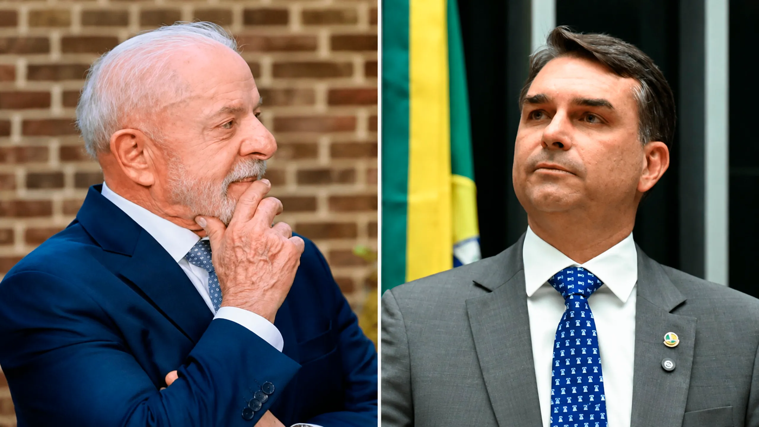 Mapa do Brasil dividido por capitais estaduais, com indicação das cidades vencidas por Lula e por Flávio Bolsonaro no segundo turno das eleições de 2026.